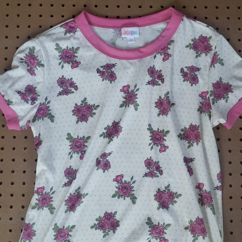 LuLaRoe Liv Floral Polka Dots